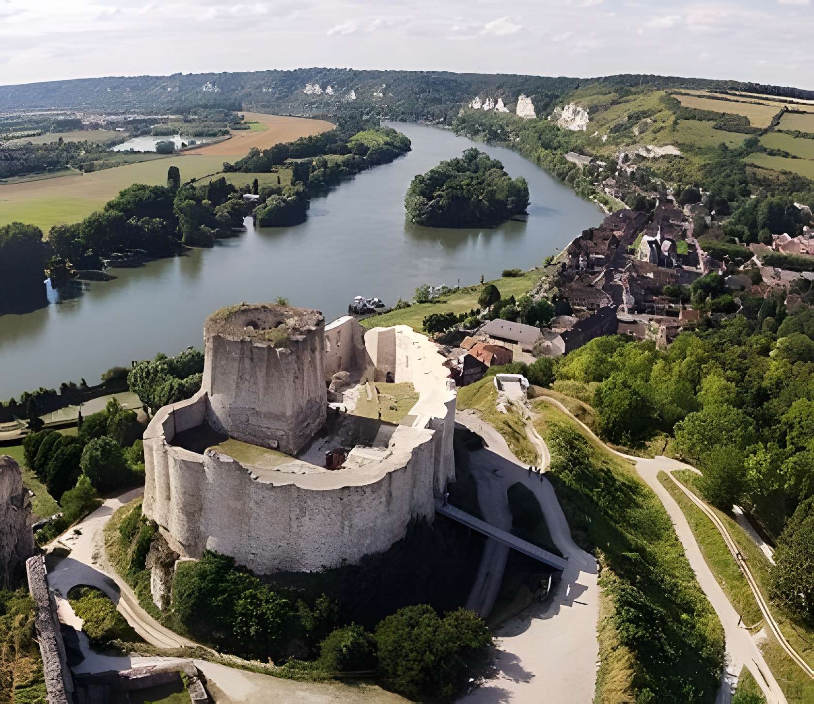 Château Gaillard vue aérienne