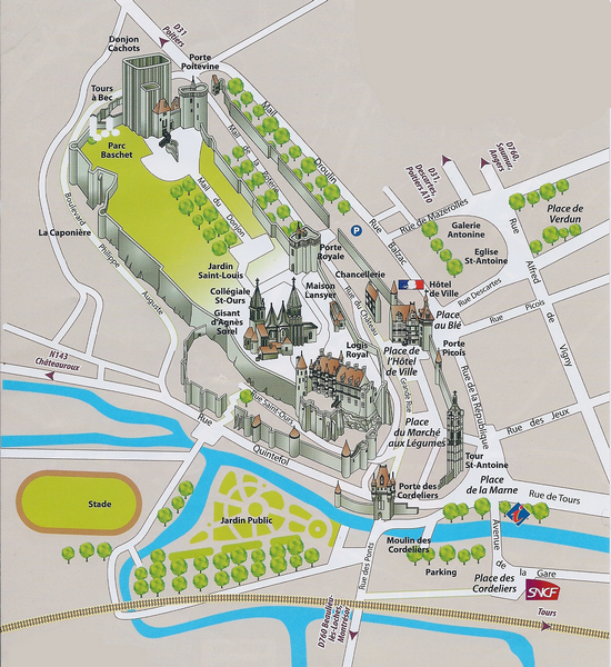 Donjon de Loches plan forteresse et emplacement donjon