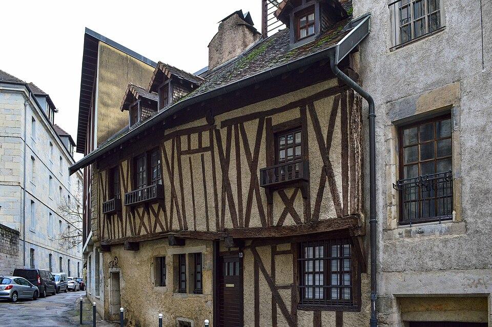 Maison à pan de bois, 13-15 Rue Thiémanté à Besançon