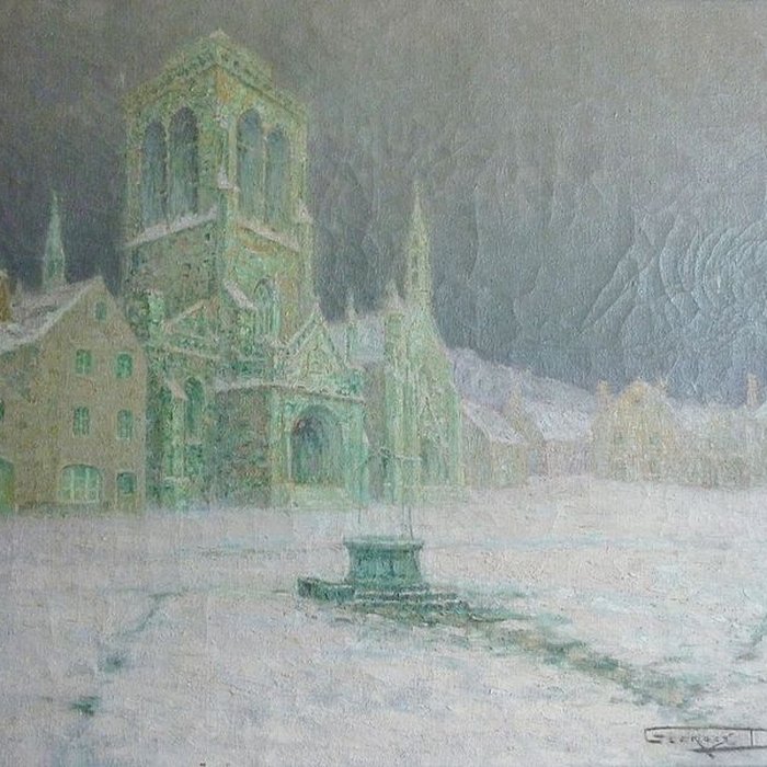 Photo de Place de lÉglise et ses maisons à Locronan