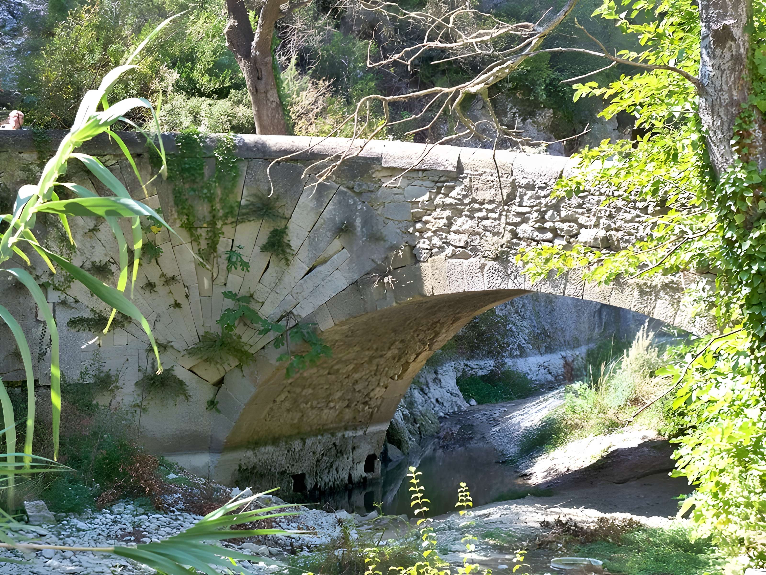 Pont à coquille sur l'Aigue-Brun de Lourmarin 