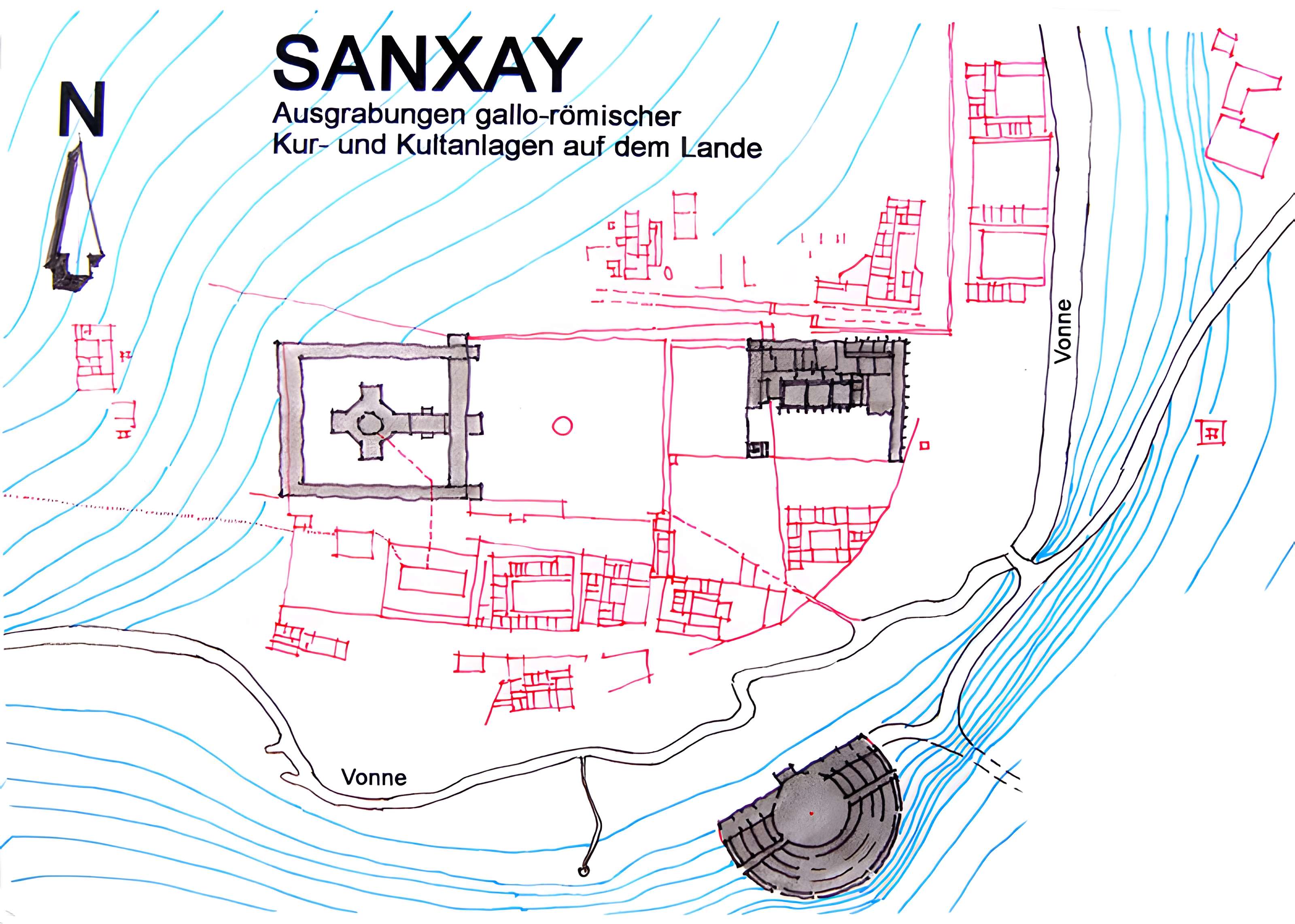 Ruines gallo-romaines d'Herbord à Sanxay