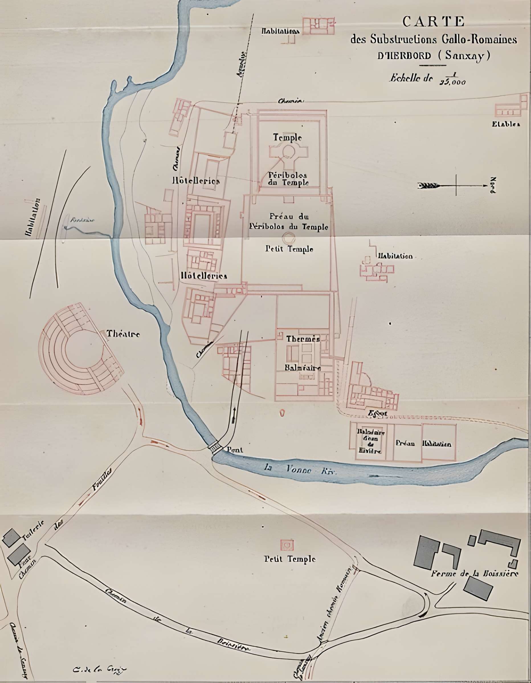Ruines gallo-romaines d'Herbord à Sanxay
