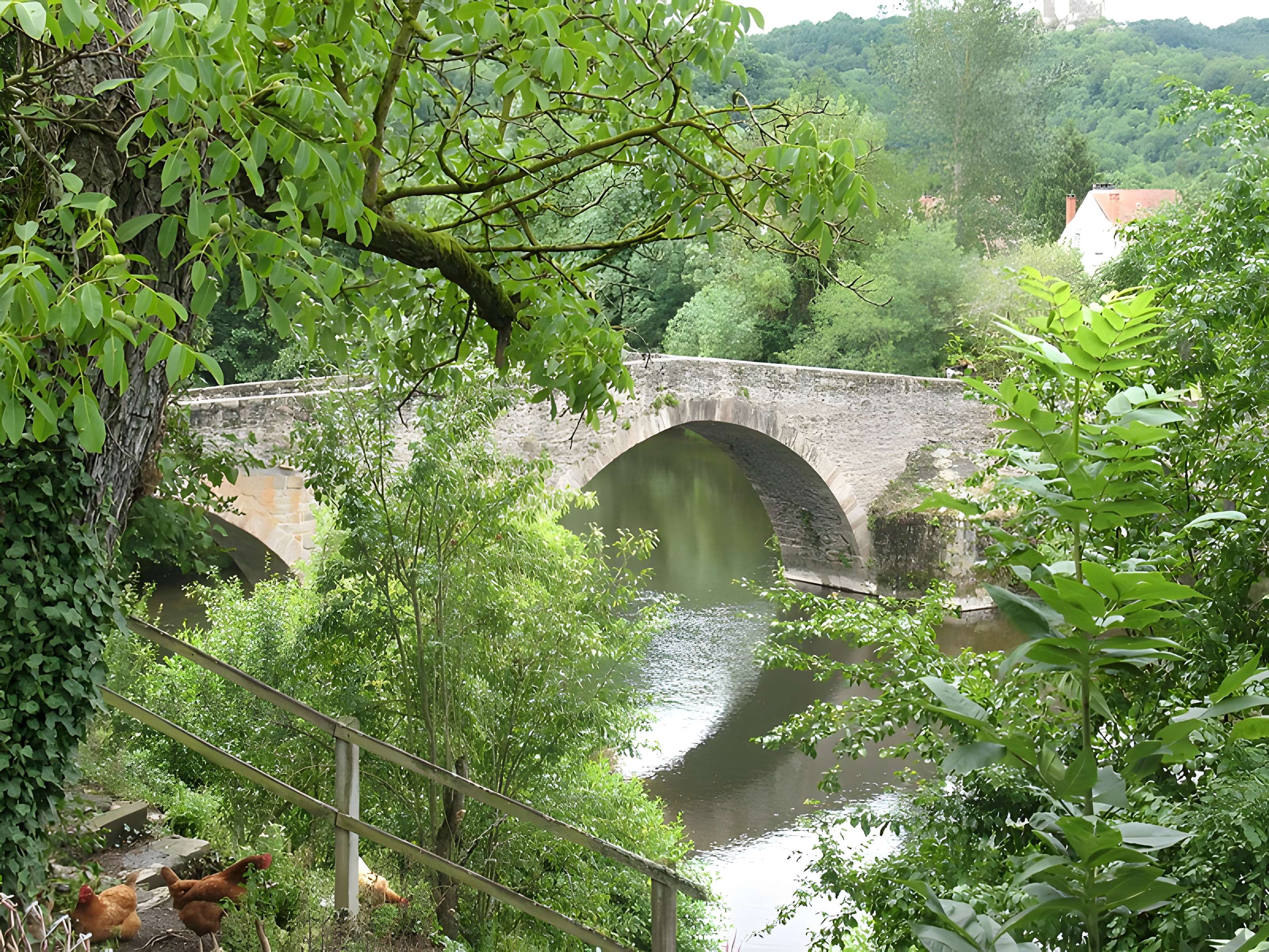 Vieux pont sur la Sioule à Menat