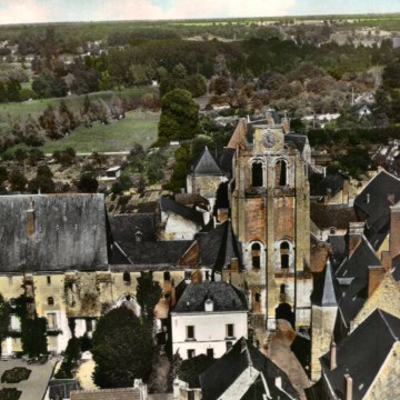Abbaye de Cormery Vue aérienne