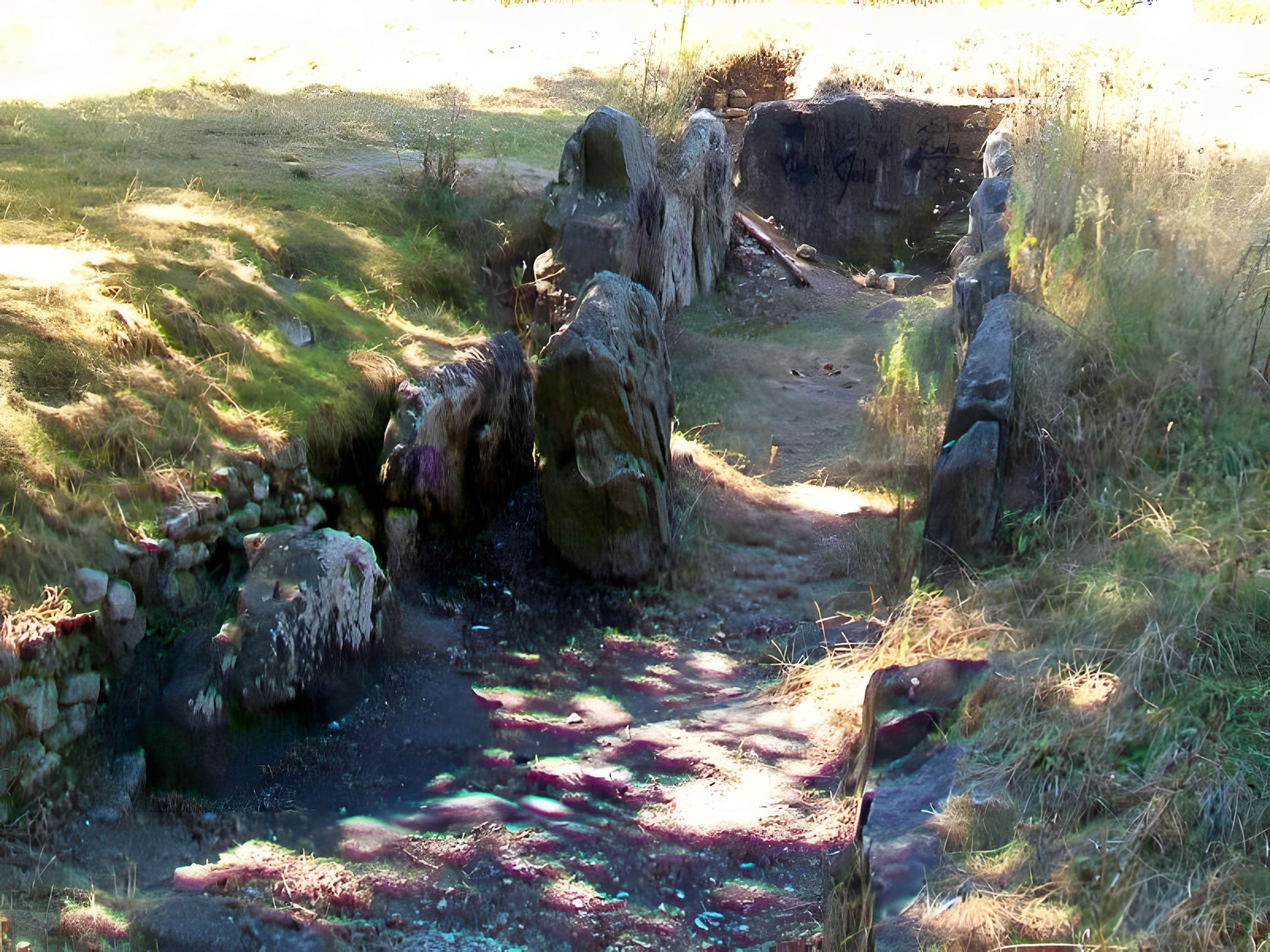 Allée couverte du cimetière aux Anglais à Vauréal