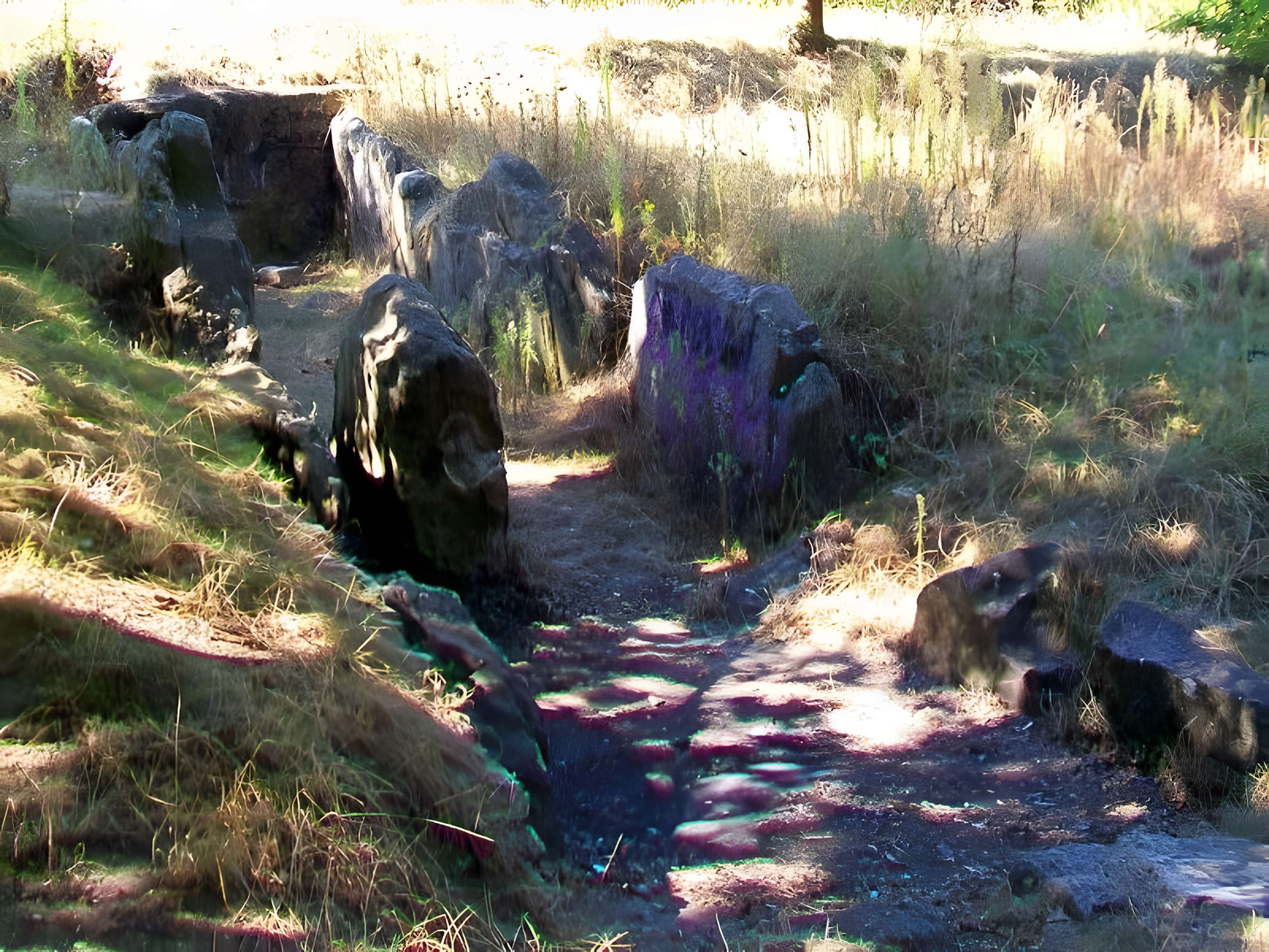 Allée couverte du cimetière aux Anglais à Vauréal