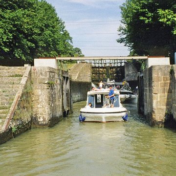 Canal du Midi : Écluse quadruple Saint-Roch