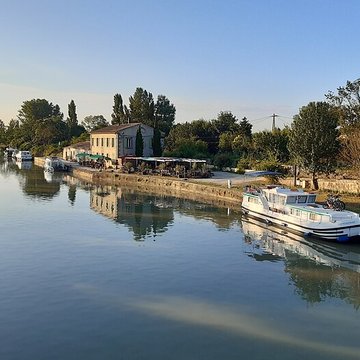 Canal du Midi : Écluse quadruple Saint-Roch