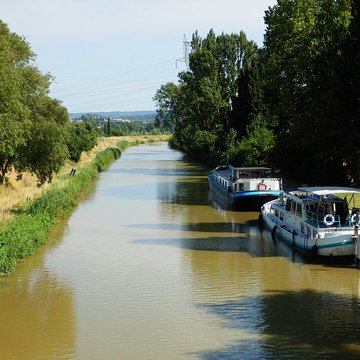 Canal du Midi : Écluse quadruple Saint-Roch