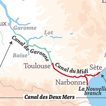 Canal du Midi : Écluse quadruple Saint-Roch