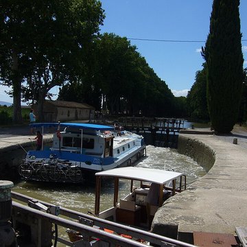 Canal du Midi : Écluse quadruple Saint-Roch