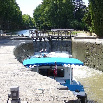 Canal du Midi : Écluse quadruple Saint-Roch
