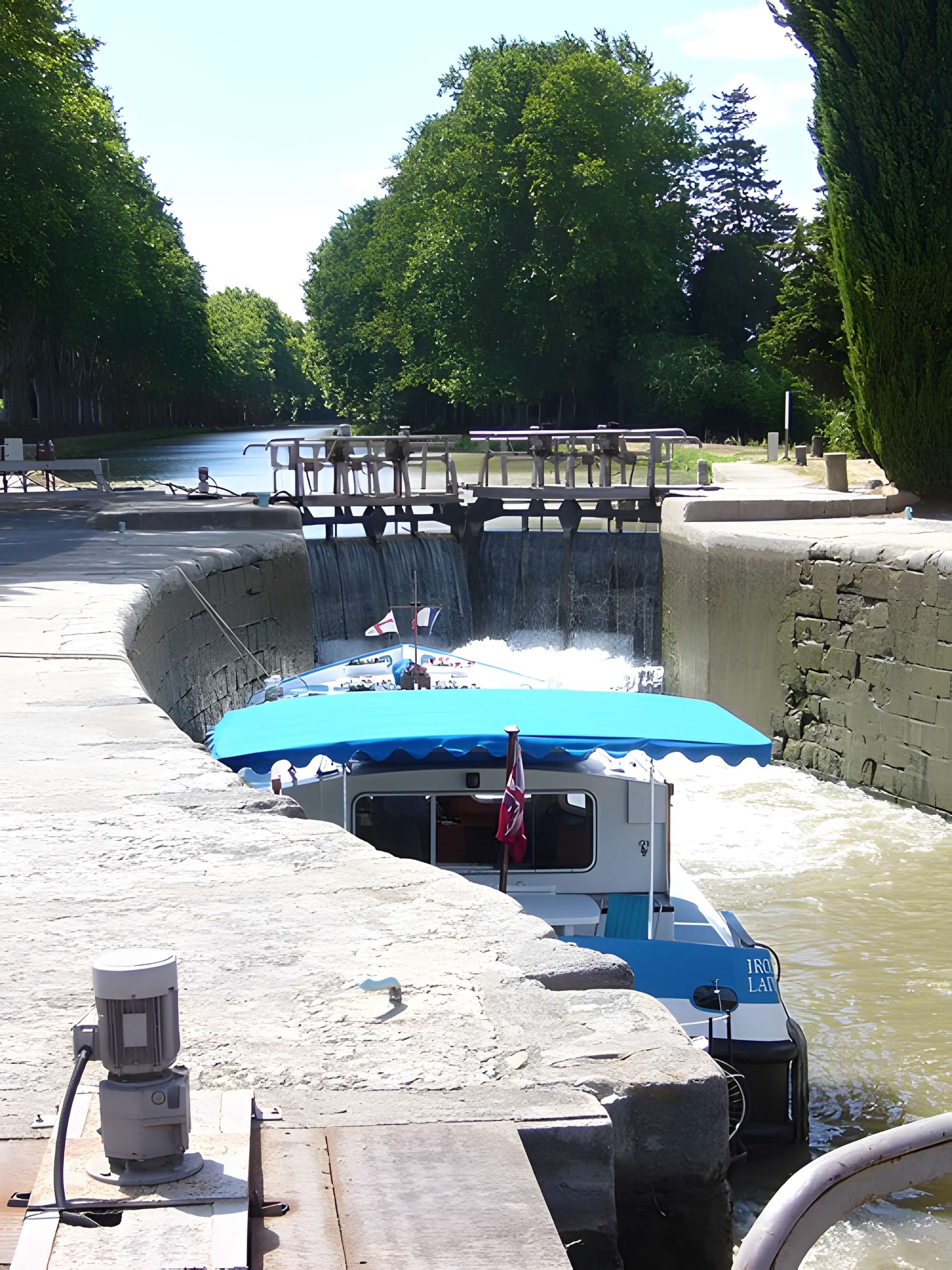 Canal du Midi : Écluse quadruple Saint-Roch