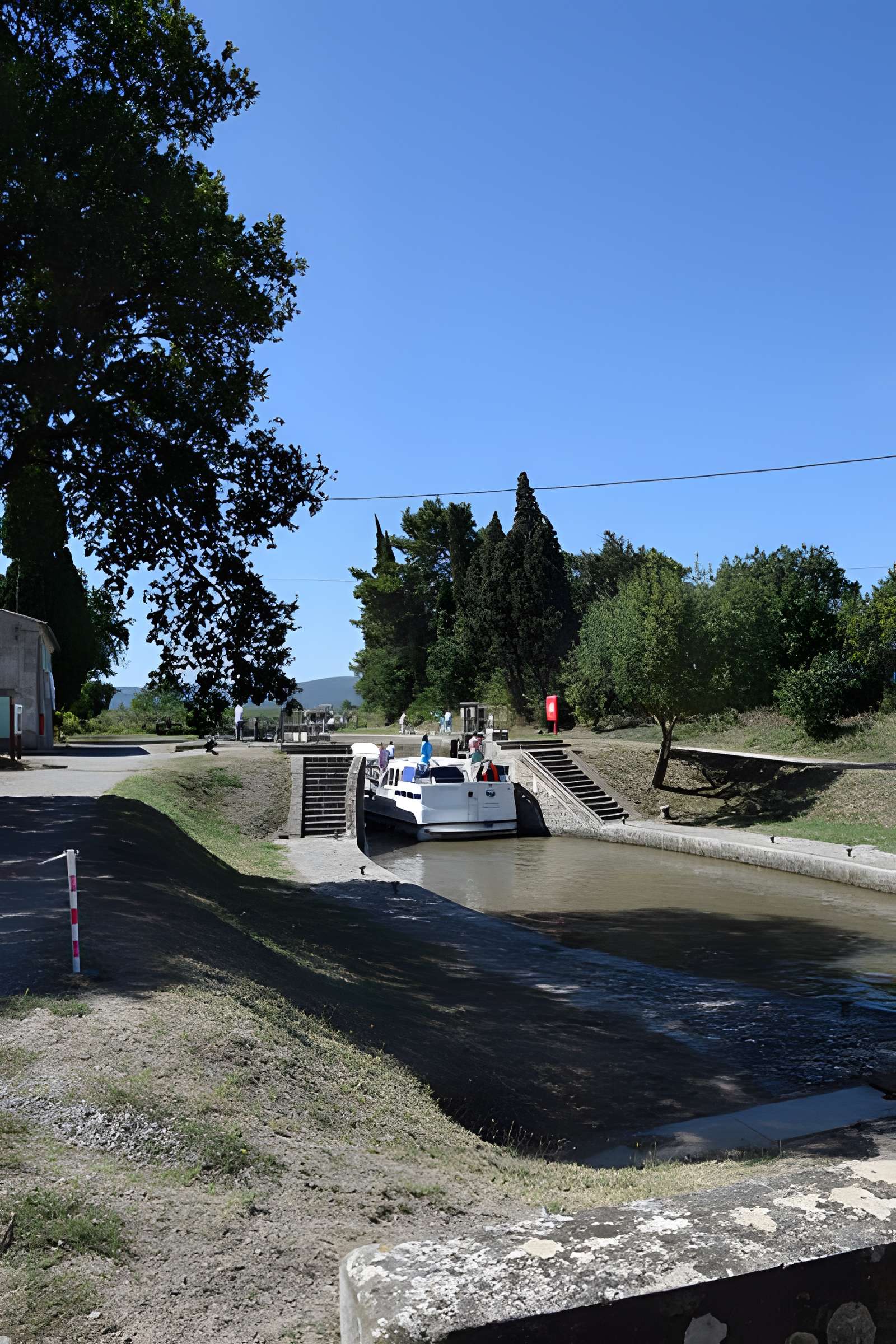 Canal du Midi : Écluse triple de Fontfile