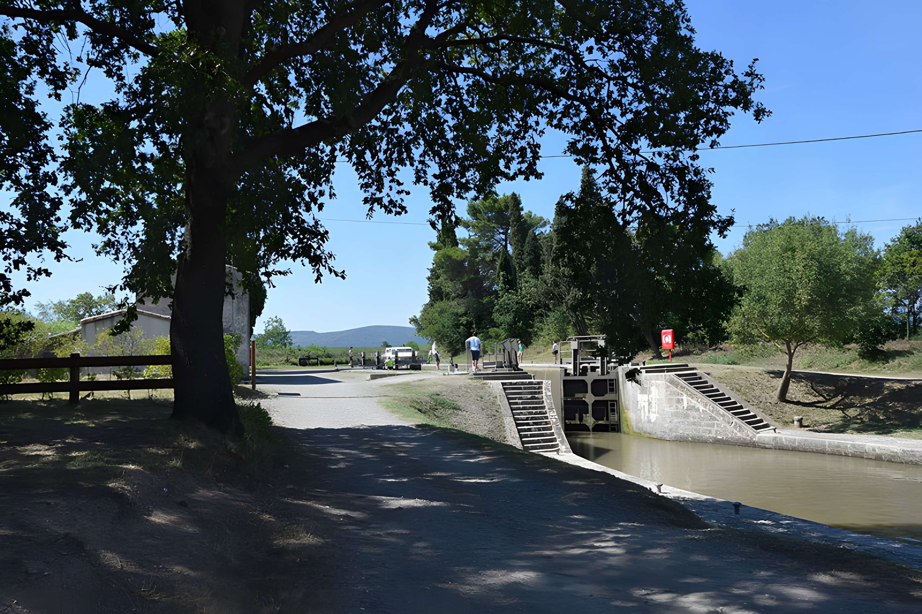 Canal du Midi : Écluse triple de Fontfile