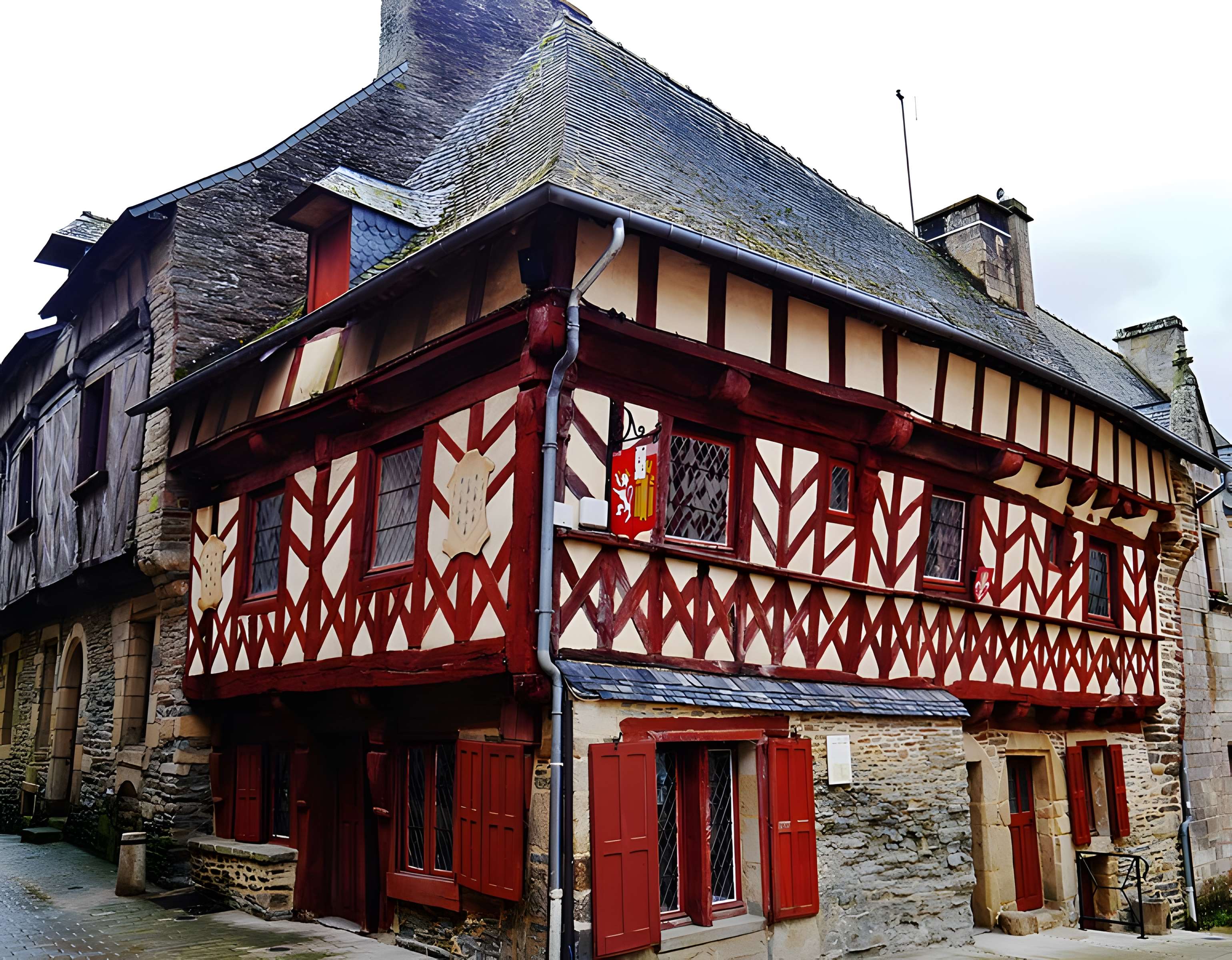 Deux maisons en pans de bois 5-7 Rue des Trente à Josselin