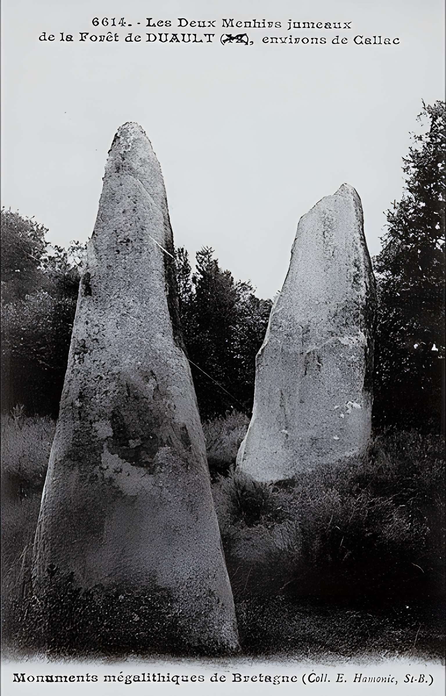 Deux menhirs de Kerbernès à Saint-Servais