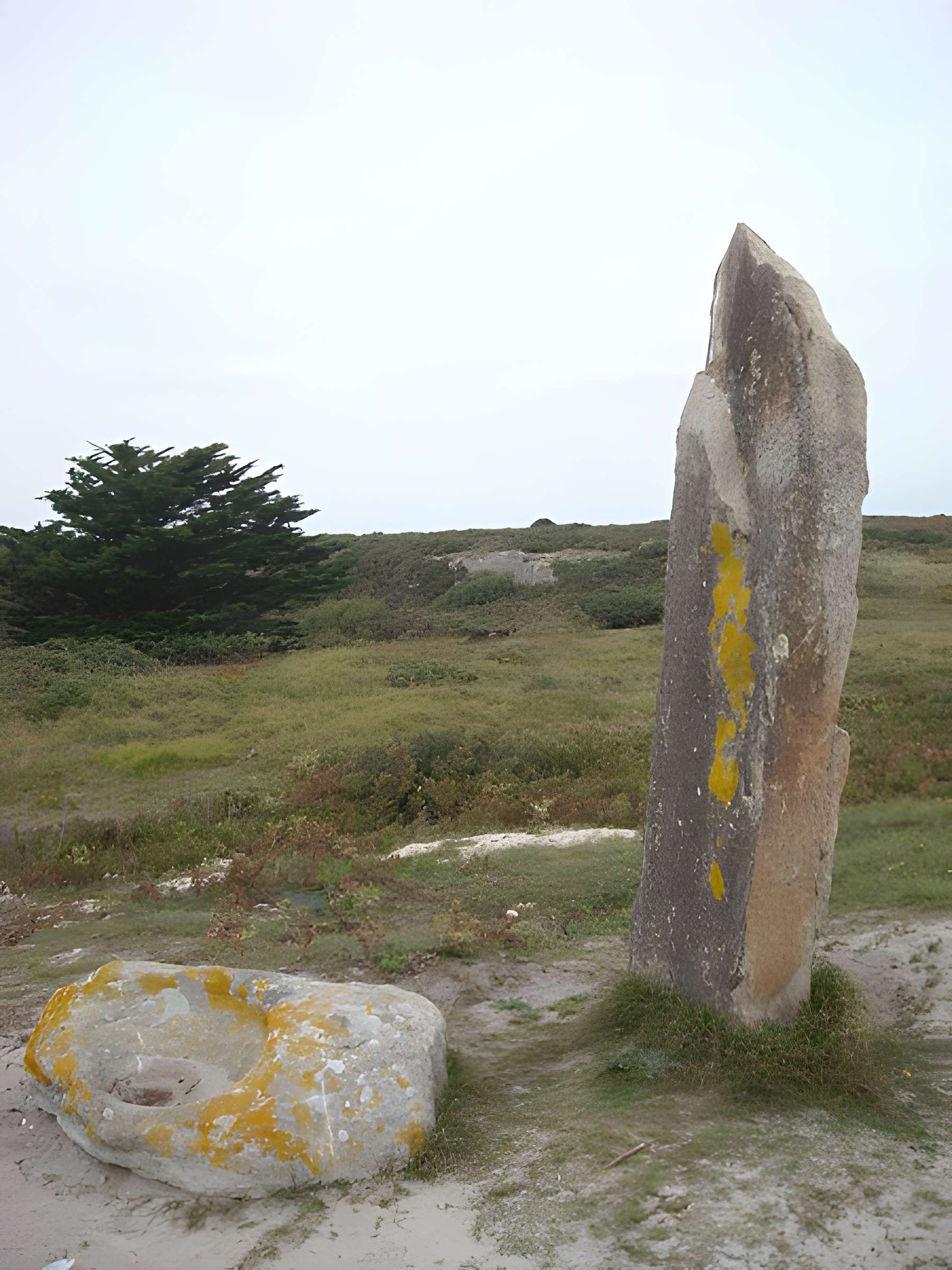Dolmen de la Croix et Menhir de la Vierge à Hoedic 