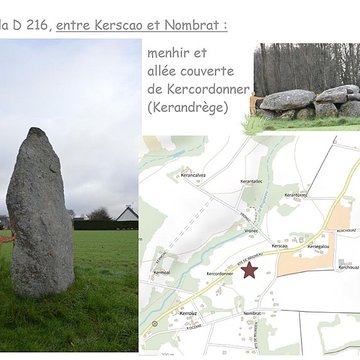 Dolmen et menhir de Kercordonner à Moëlan-sur-Mer