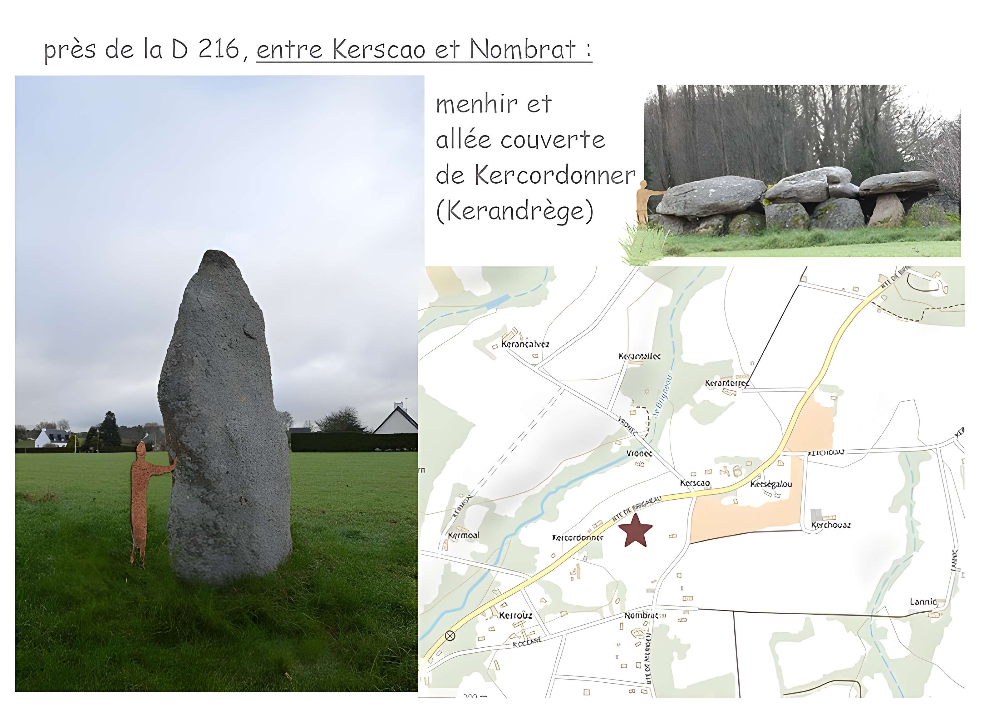 Dolmen et menhir de Kercordonner à Moëlan-sur-Mer