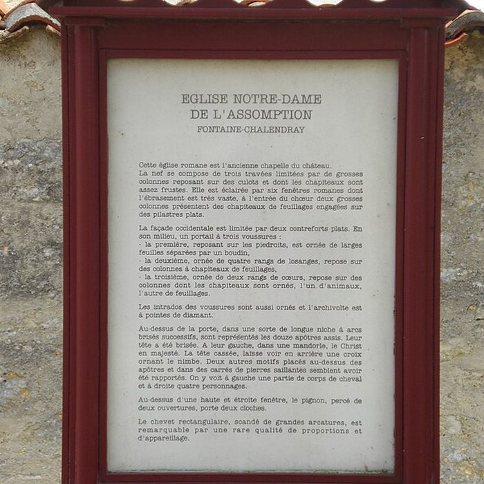 Photo de Église Notre-Dame-de-lAssomption de Fontaine-Chalendray