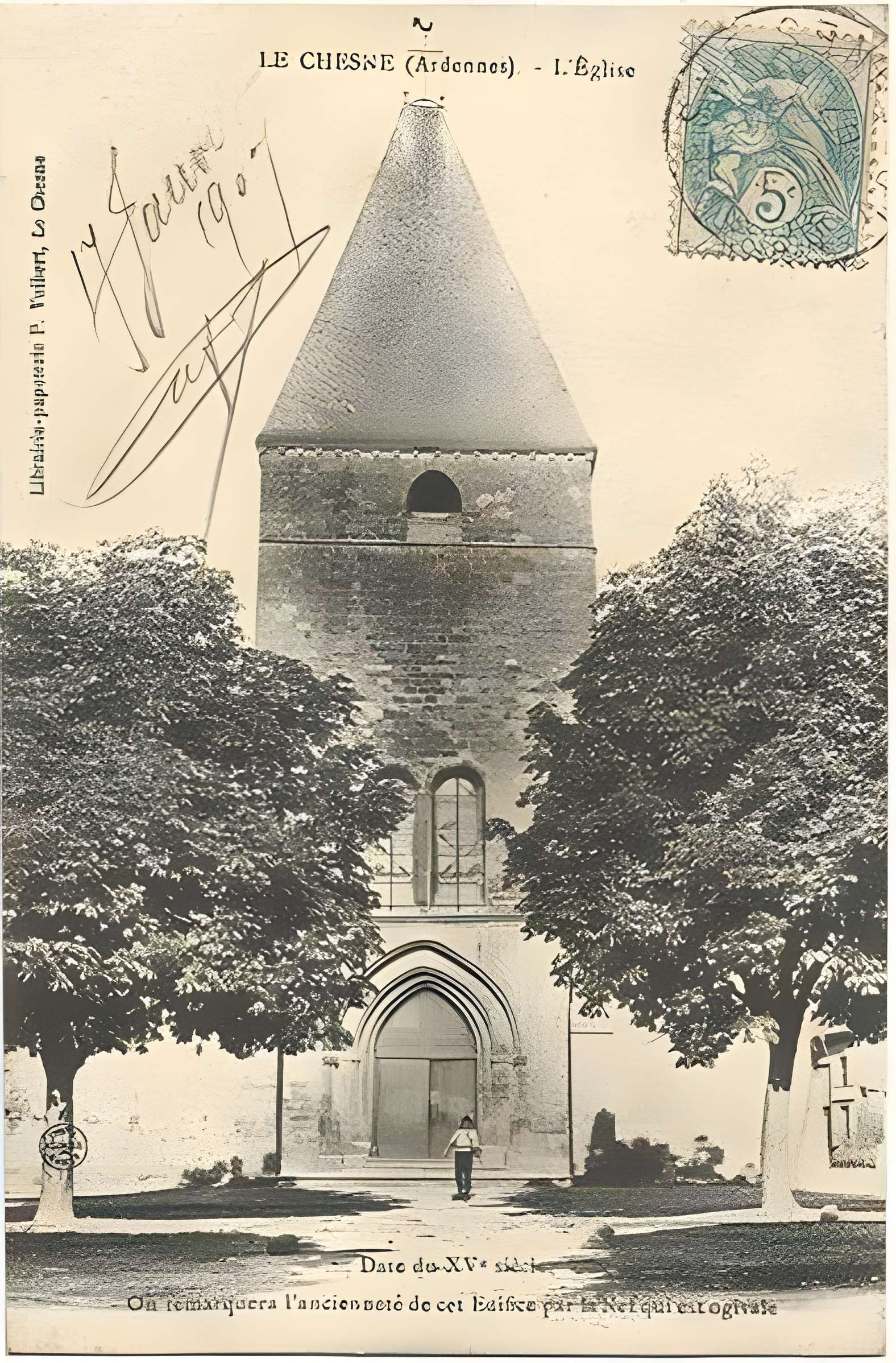 Église Saint-Jacques du Chesne et croix