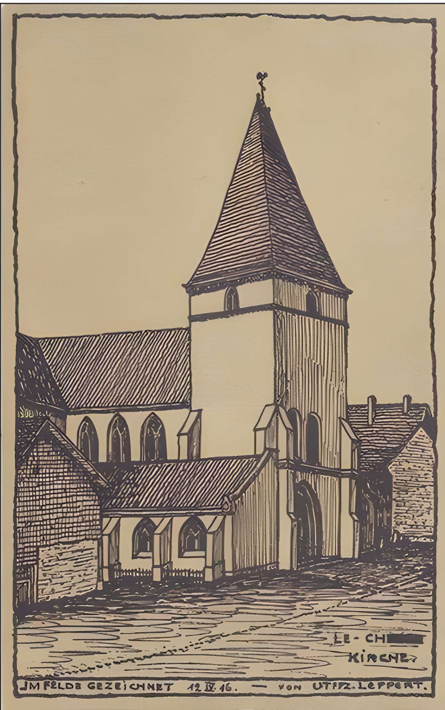 Église Saint-Jacques du Chesne et croix