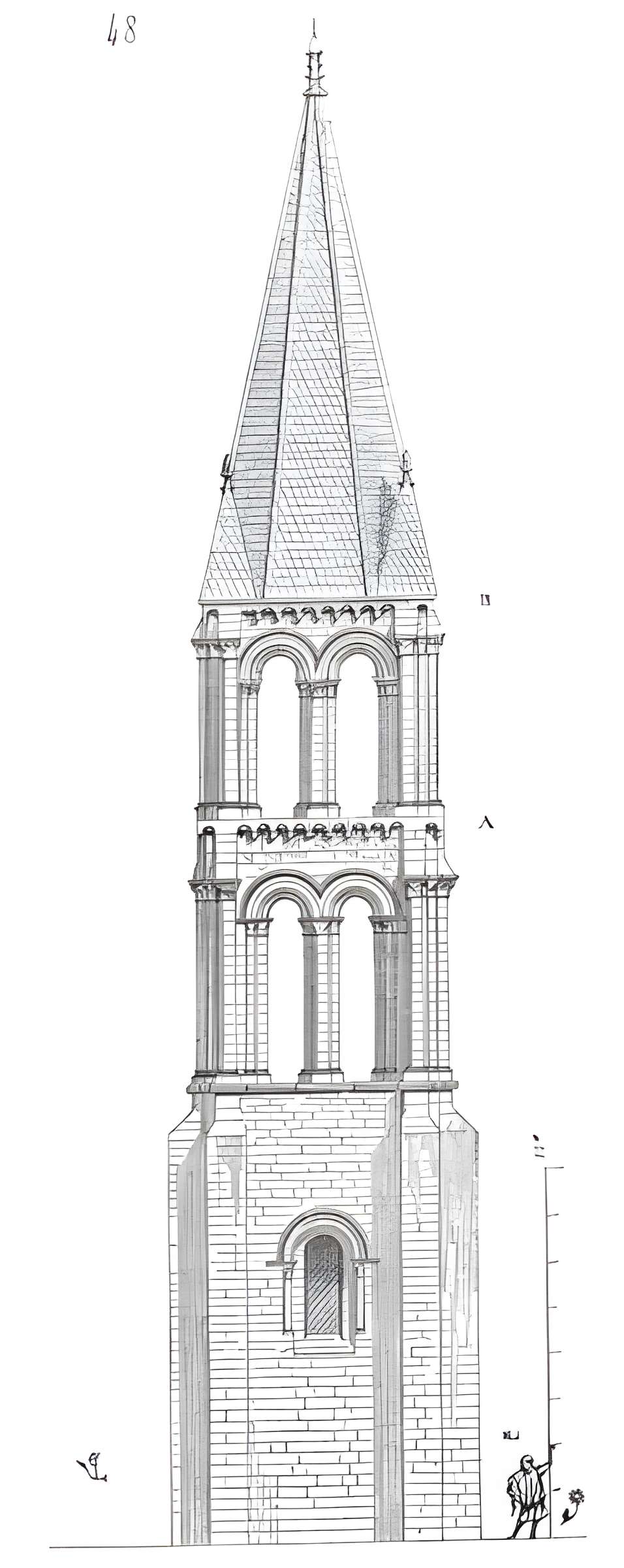 Église Saint-Symphorien de Nesles-la-Vallée et croix