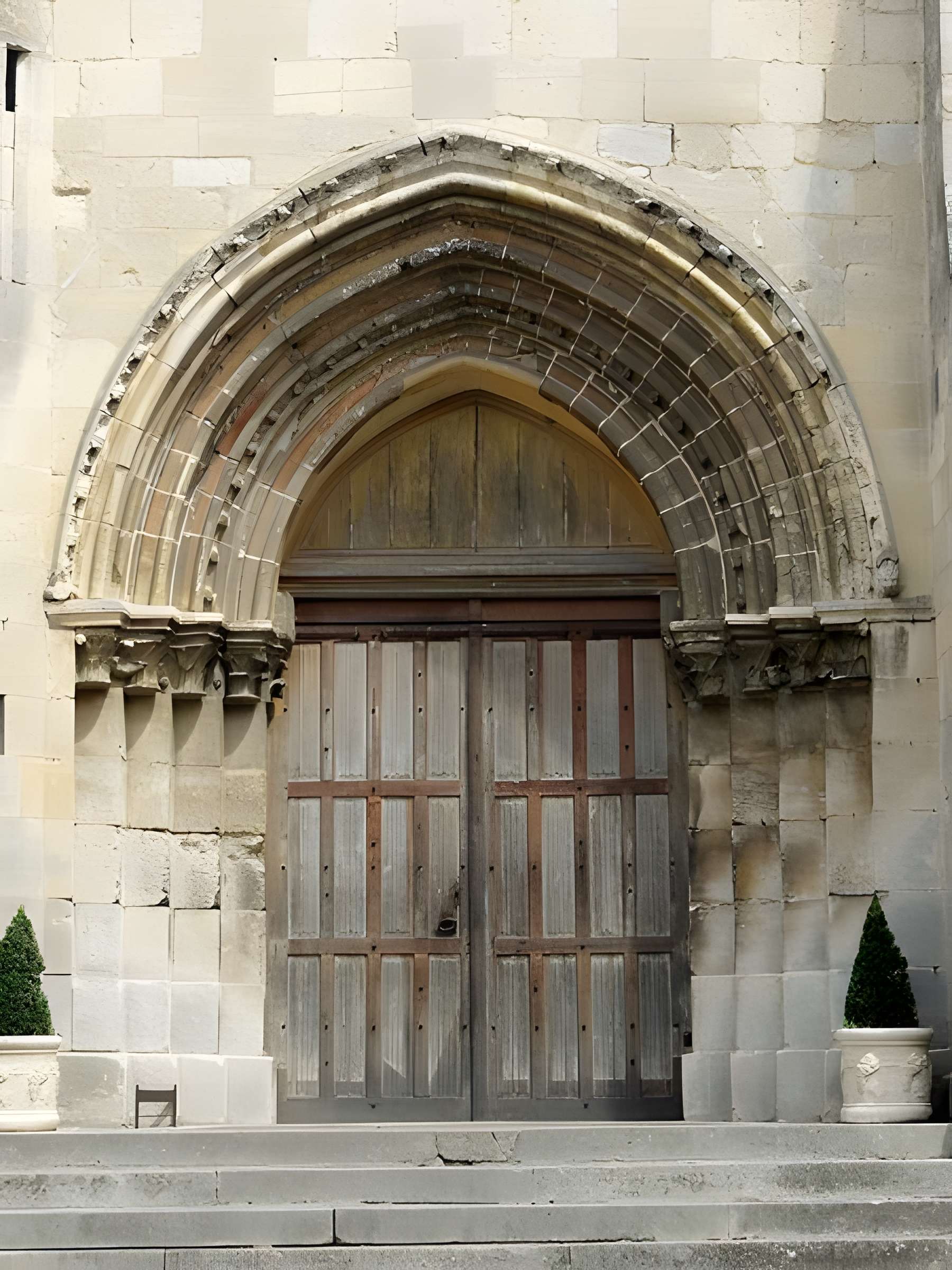 Église Saint-Symphorien de Nesles-la-Vallée et croix