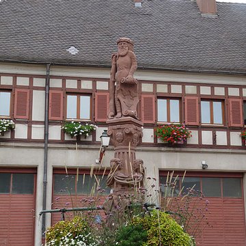 Fontaine de lHomme Sauvage à Ammerschwihr