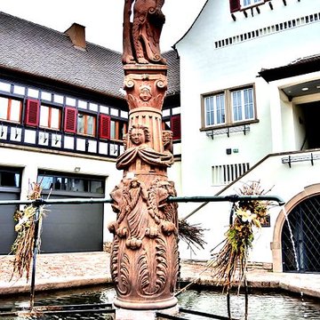 Fontaine de lHomme Sauvage à Ammerschwihr