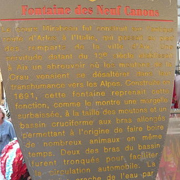 Photo de Fontaine des Neuf-Canons dAix-en-Provence