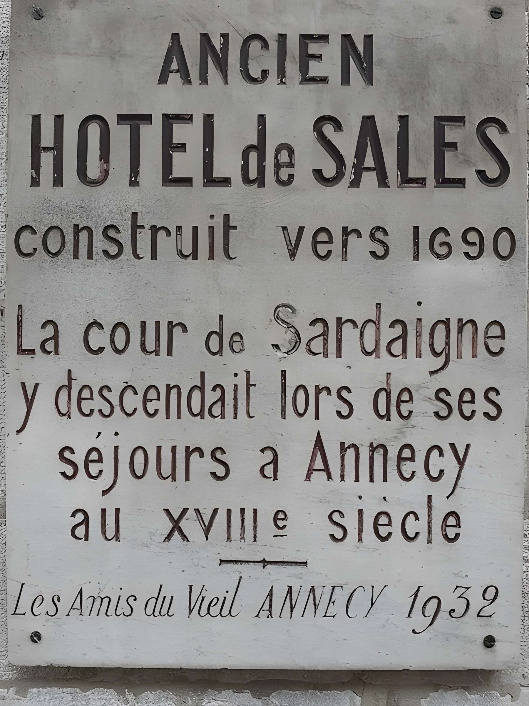 Hôtel de Sales à Annecy