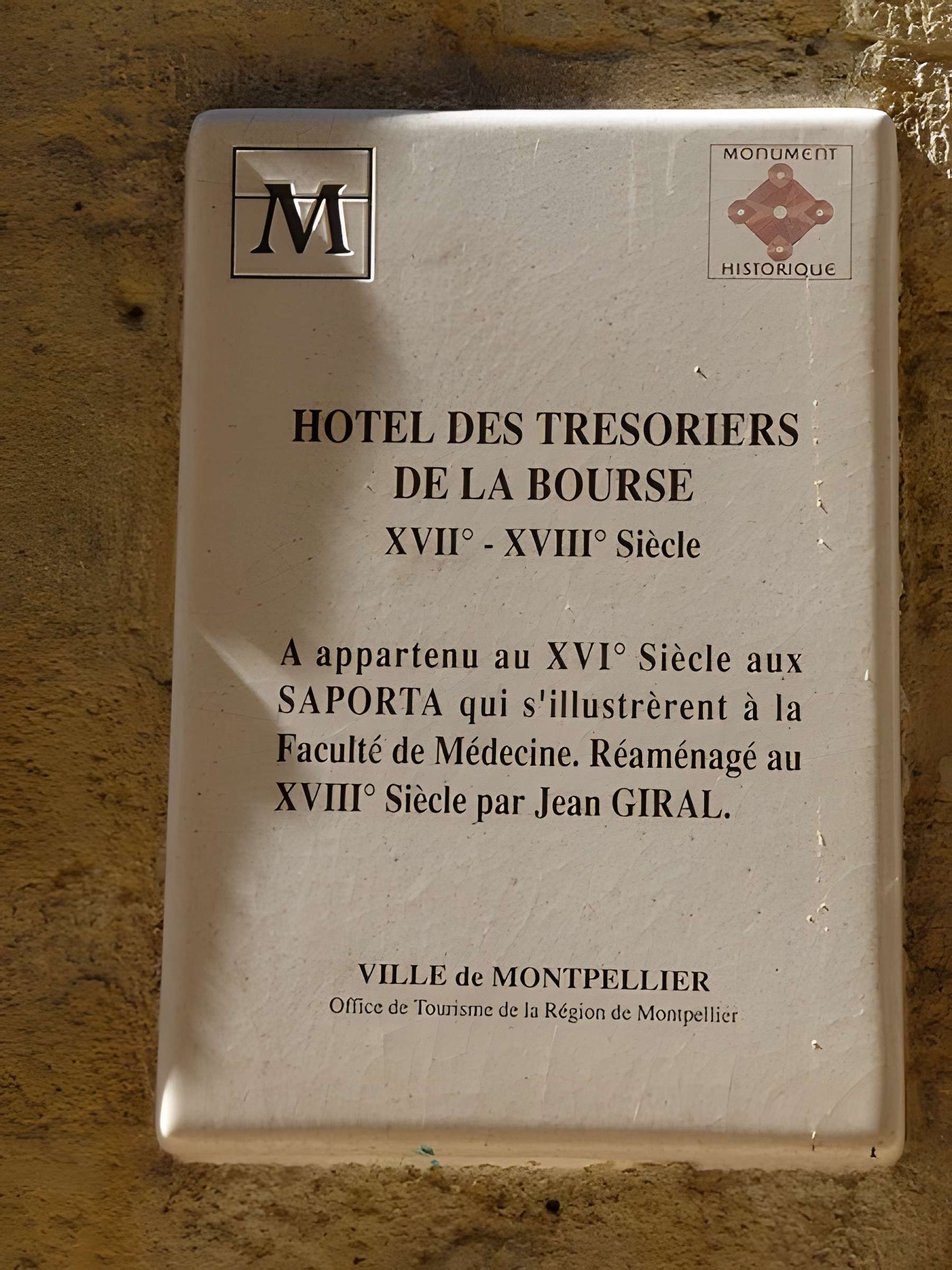 Hôtel des Trésoriers de la Bourse à Montpellier