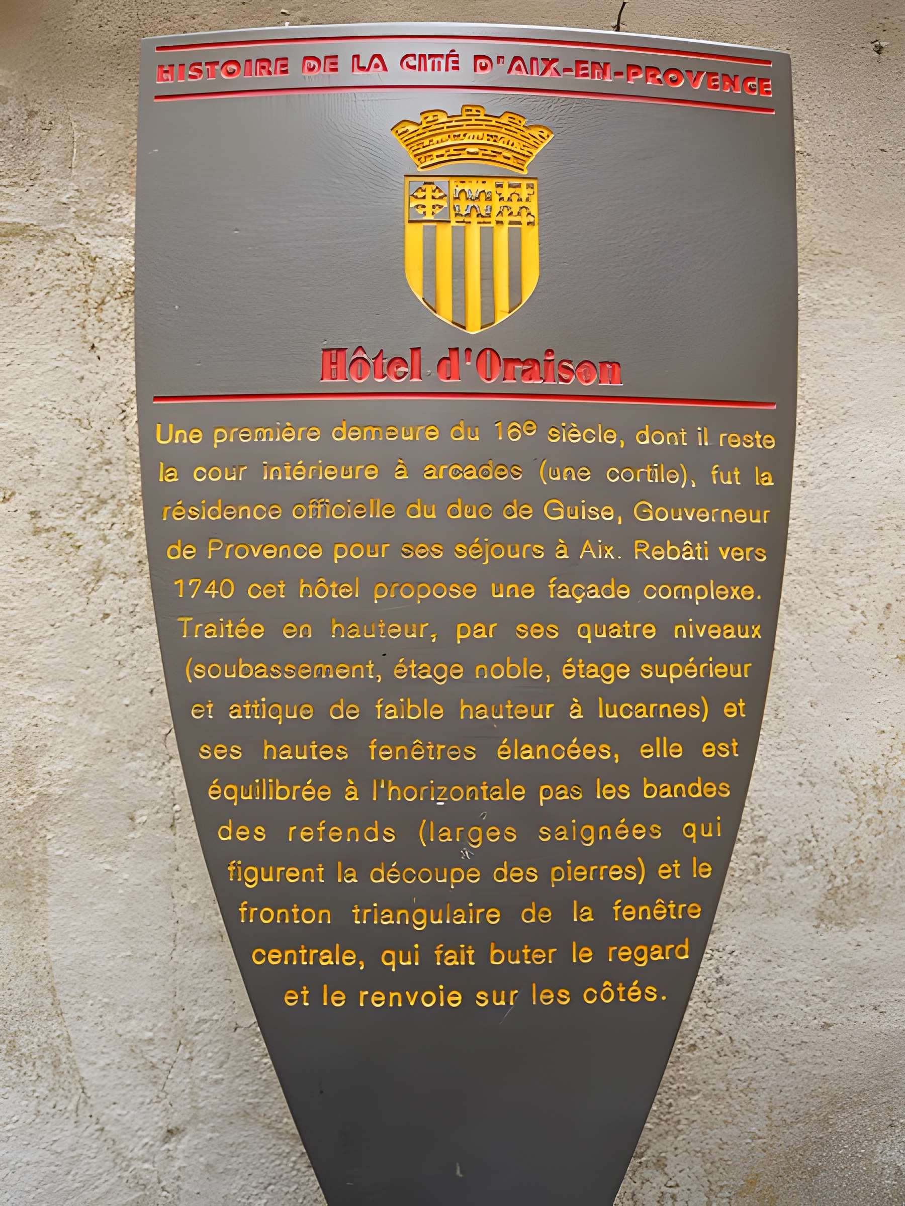 Hôtel d'Oraison à Aix-en-Provence