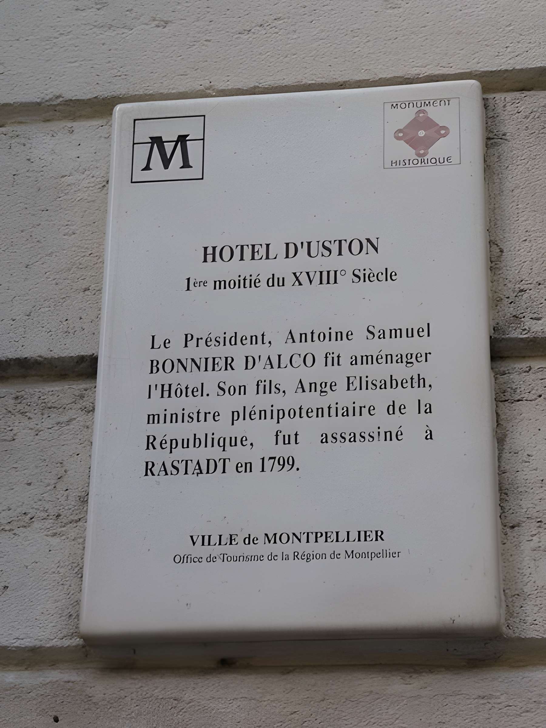Hôtel d'Uston à Montpellier