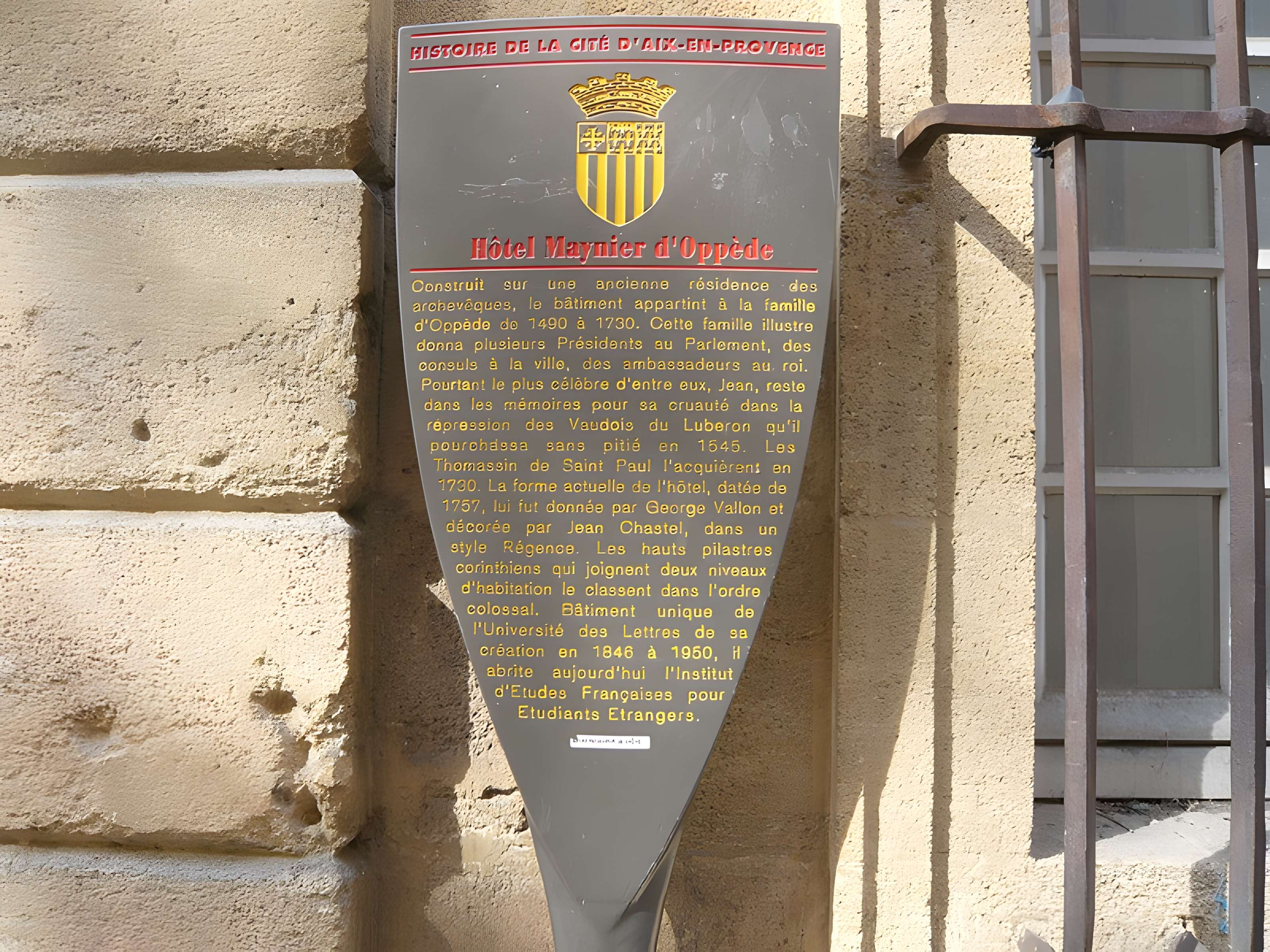 Hôtel Maynier d'Oppède à Aix-en-Provence