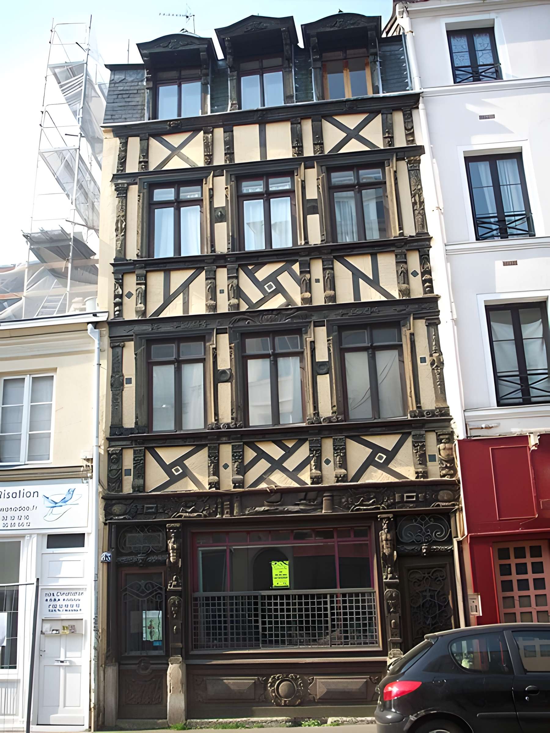 Maison à pans de bois, 83 Rue d'Amiens à Rouen