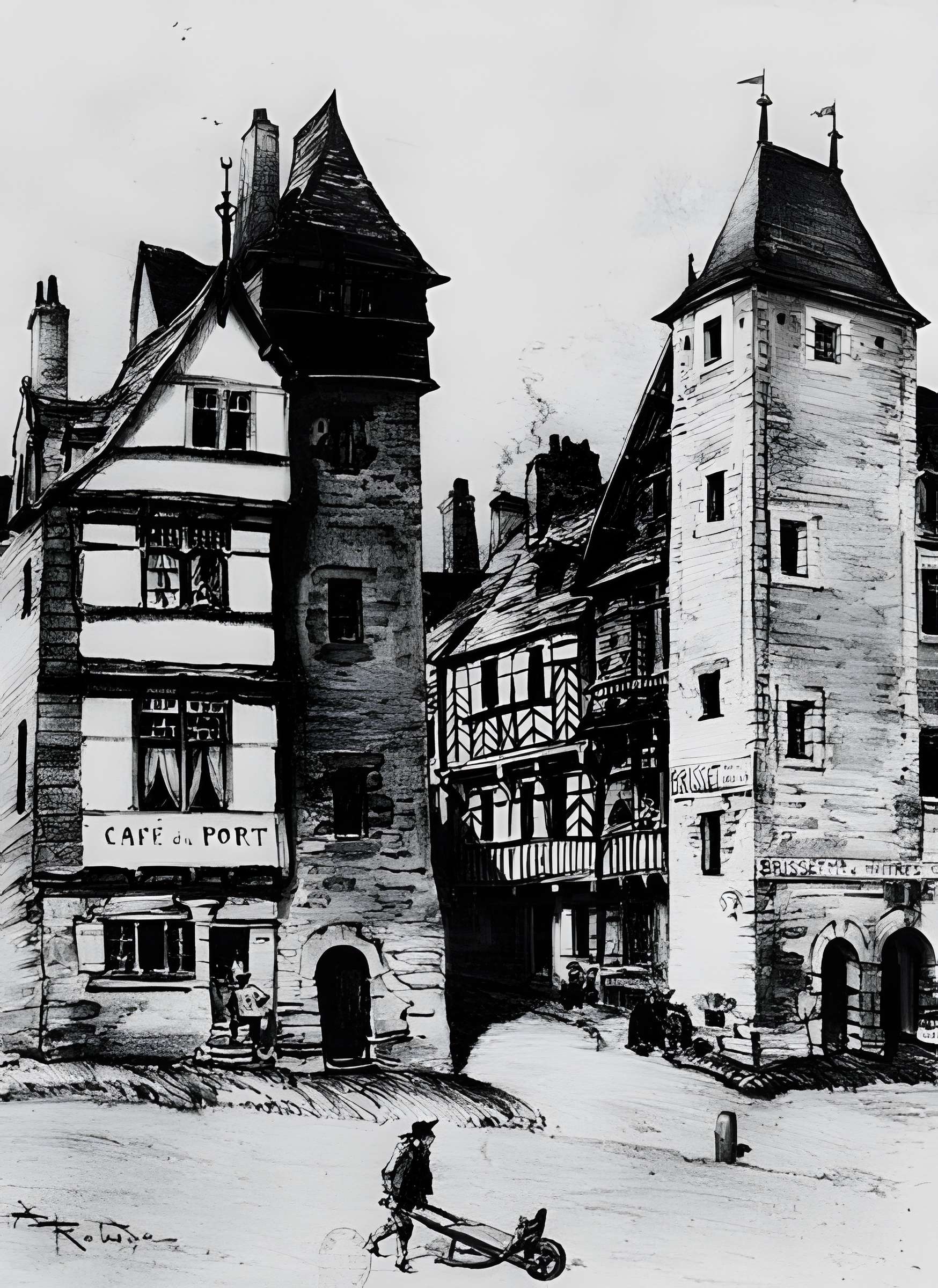 Maison à pans de bois, Quai de Jaudy à Tréguier