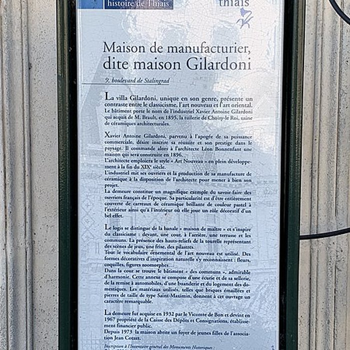 Photo de Maison du manufacturier Gilardoni de Thiais