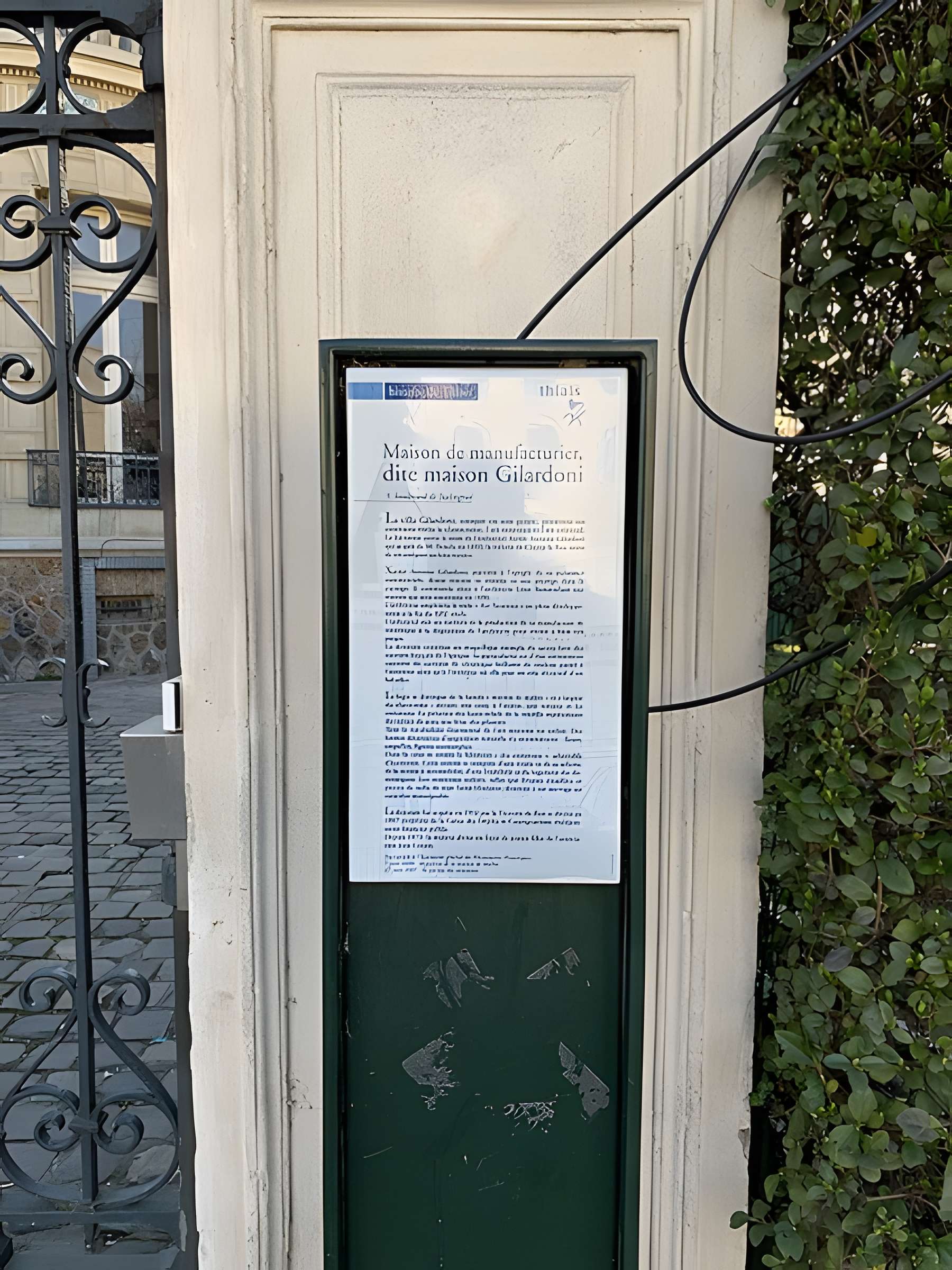 Maison du manufacturier Gilardoni de Thiais