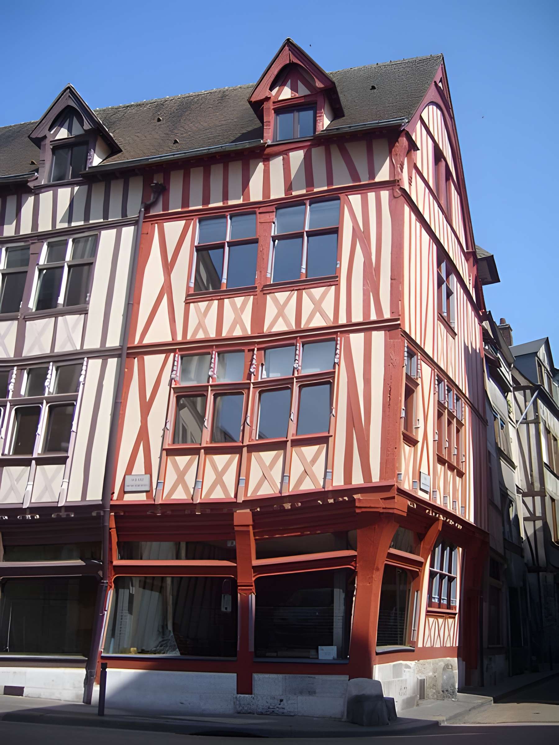 Maison gothique Rue Dinanderie à Rouen 