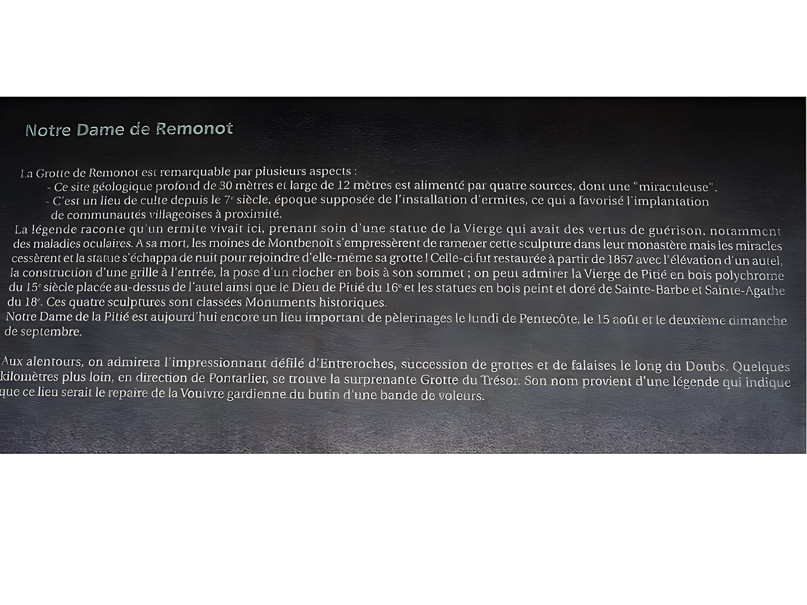 Grotte-chapelle de Remonot des Combes