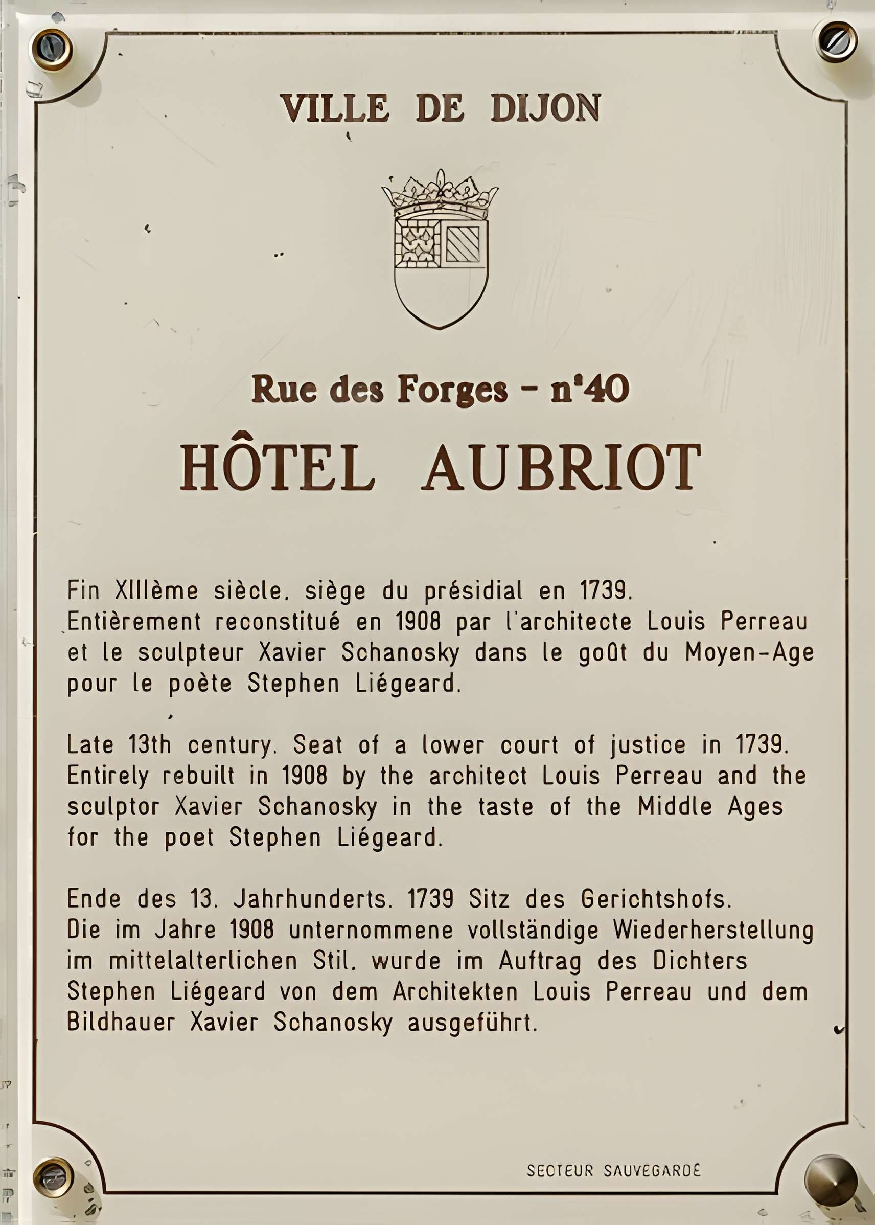 Hôtel Aubriot à Dijon