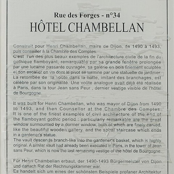 Photo de Hôtel Chambellan à Dijon