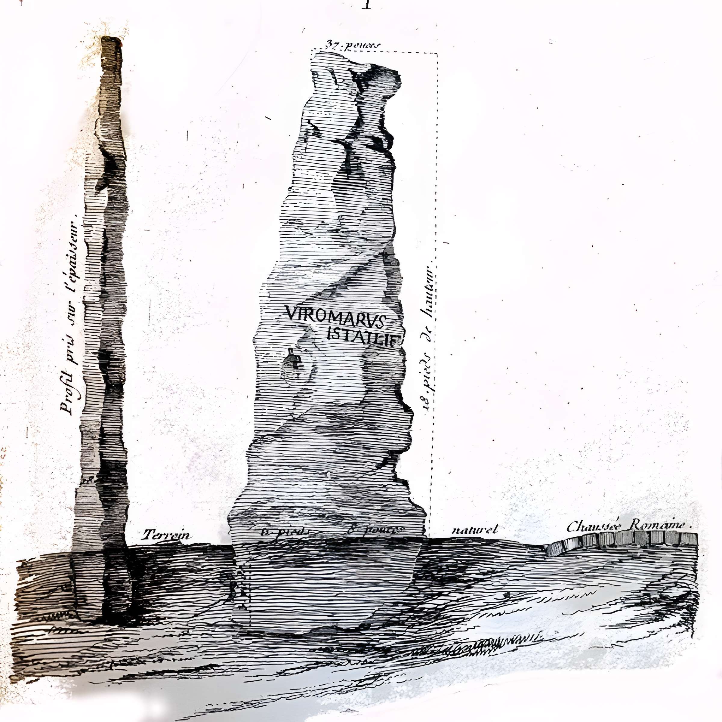 Menhir de la Haute-Borne à Fontaines-sur-Marne