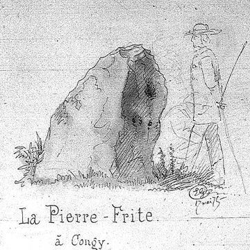 Menhir de létang de Chénevry à Congy