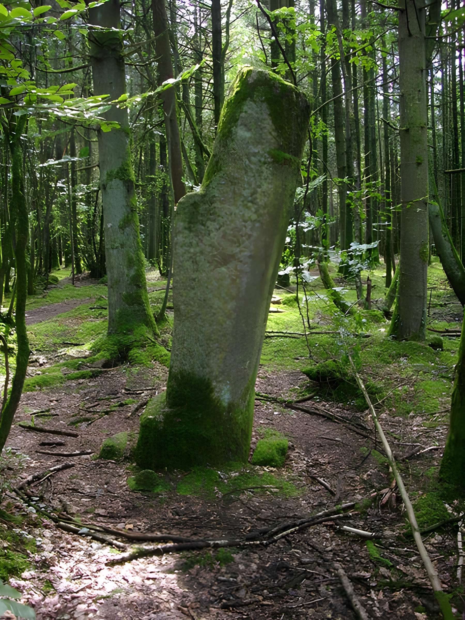 Deux menhirs taillés, dits Babouin et Babouine