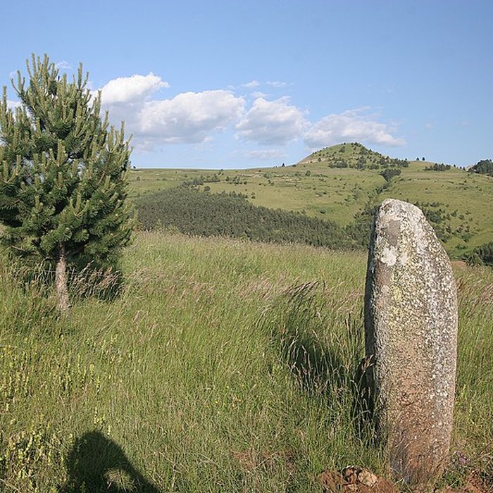 Photo de Trois menhirs, du deuxième groupe dit de la Fage, à 500 m du premier du même nom